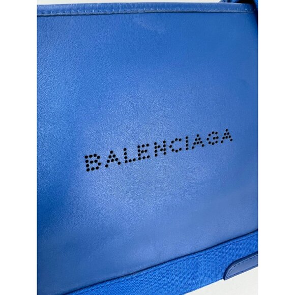 Balenciaga Calfskin S Navy Cabas Blue Tote and Pouch Set - Picture 3 of 16